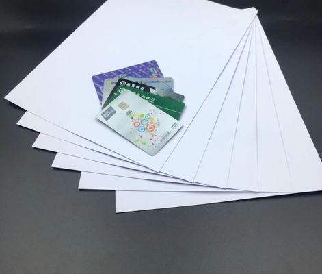 Printable White Plastic Card Sheet , Pvc Card Lamination Sheet Custom Size