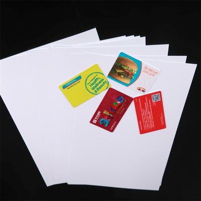 Printable White Plastic Card Sheet , Pvc Card Lamination Sheet Custom Size