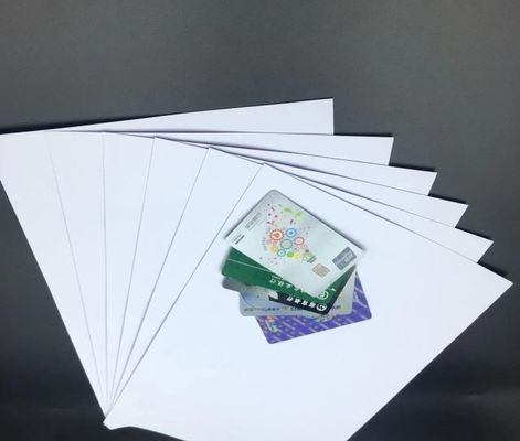 100% Virgin White PVC Core Sheet Offset Printing , Matt Business Card Laminating Sheets