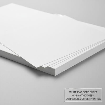 White PVC Core Sheet 0.32mm Thickness for Plastic Card Lamination and Offset Printing