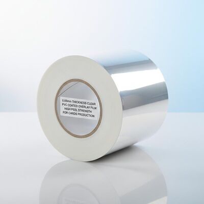 0.05mm Thickness Clear PVC Coated Overlay Film with High Peel Strength for Cards Production